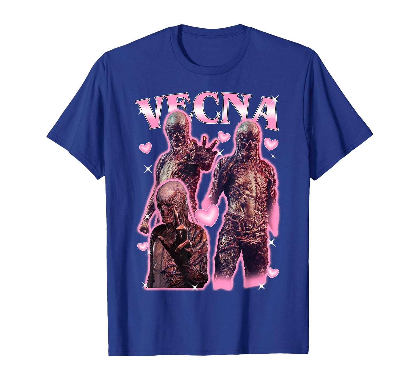 Stranger Things Vecna Monster Form Pink Hearts T-Shirt