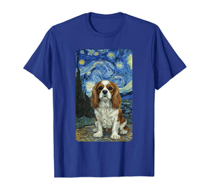 Cavalier King Charles Spaniel Starry Night Dog Lovers T-Shirt