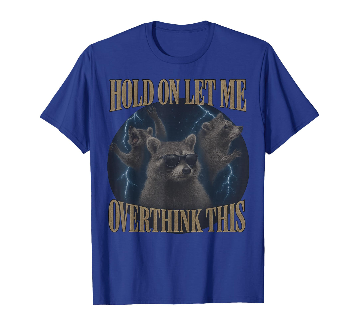Hold On Let Me Overthink This Funny Raccoon Sarcastic T-Shirt