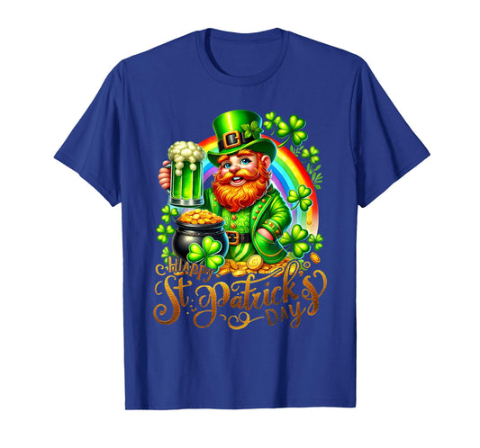 Happy St Patrick's Day Leprechaun Irish Shamrock Boys Mens T-Shirt