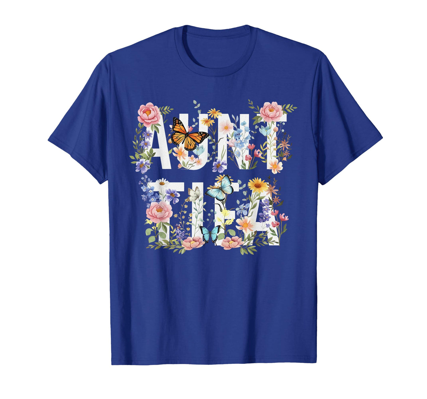 Women Vintage Floral I Am Aunt Tifa T-Shirt