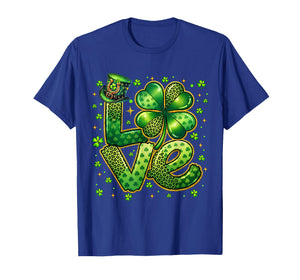 Love Shamrock Happy St Patrick's Day Womens Girls T-Shirt