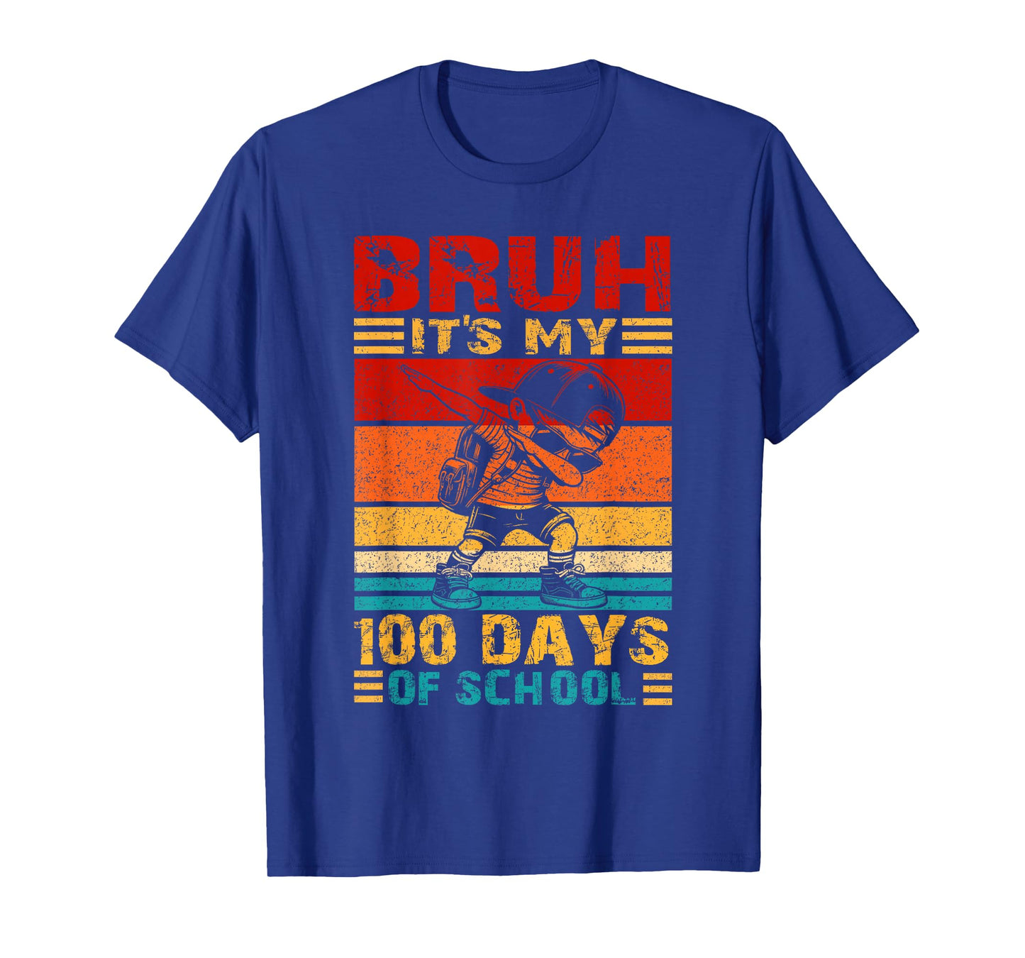 Bruh It's My 100th Day of School Dabbing Boys Kids 100 Days T-Shirt