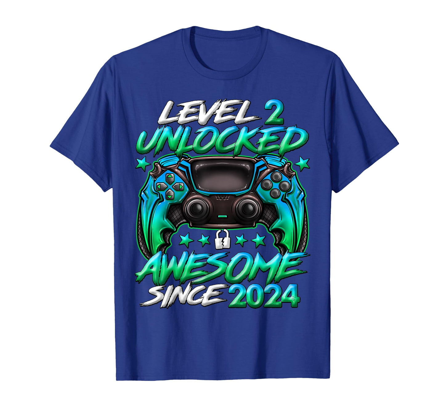 Level 2 Unlocked 2 Year Old Gifts for Boys 2nd Birthday Boy T-Shirt
