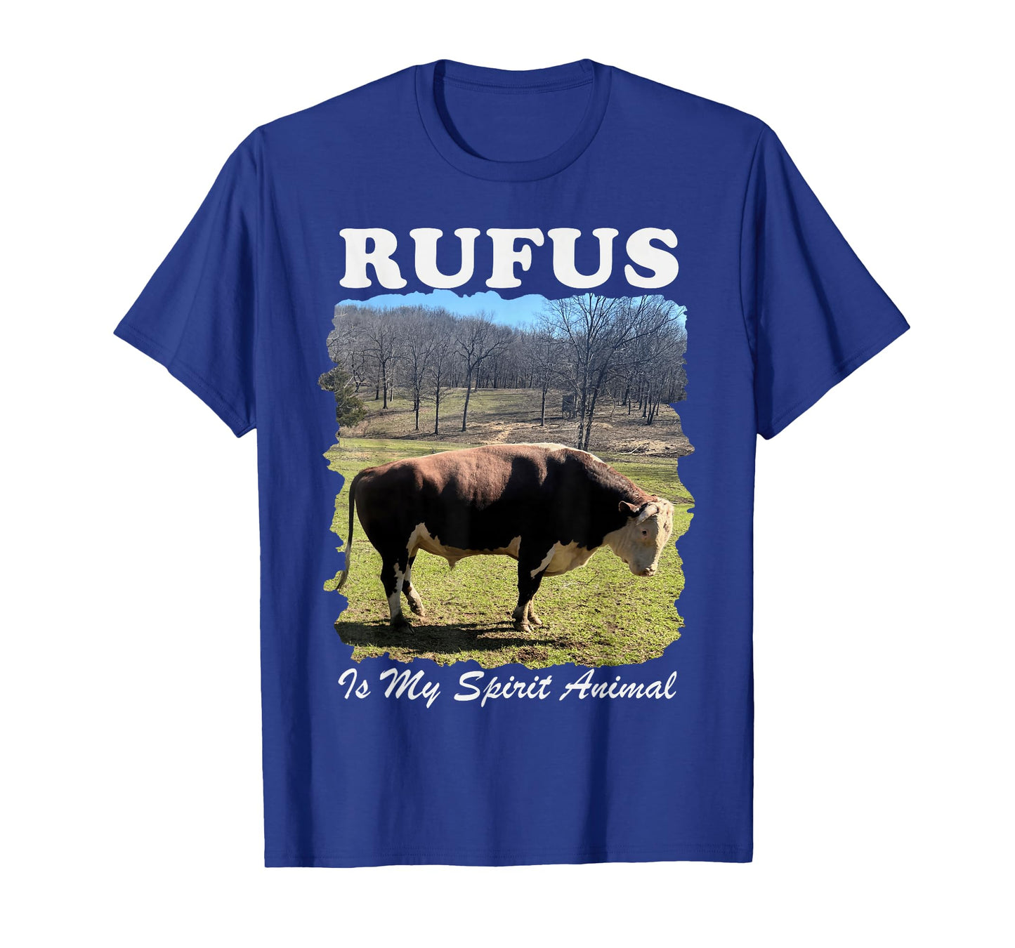 Rufus is My Spirit Animal Funny Retro Cow T-Shirt