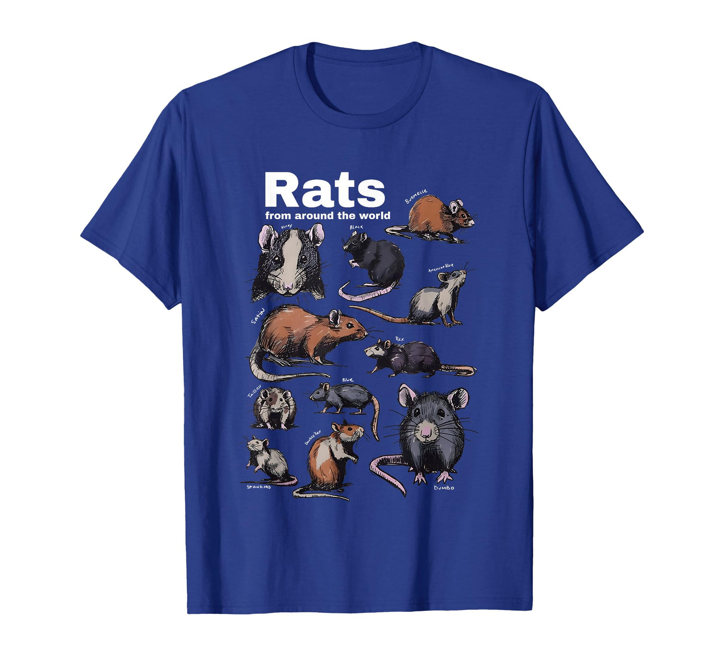 Rats from Around The World Vintage Rodent Chart T-Shirt