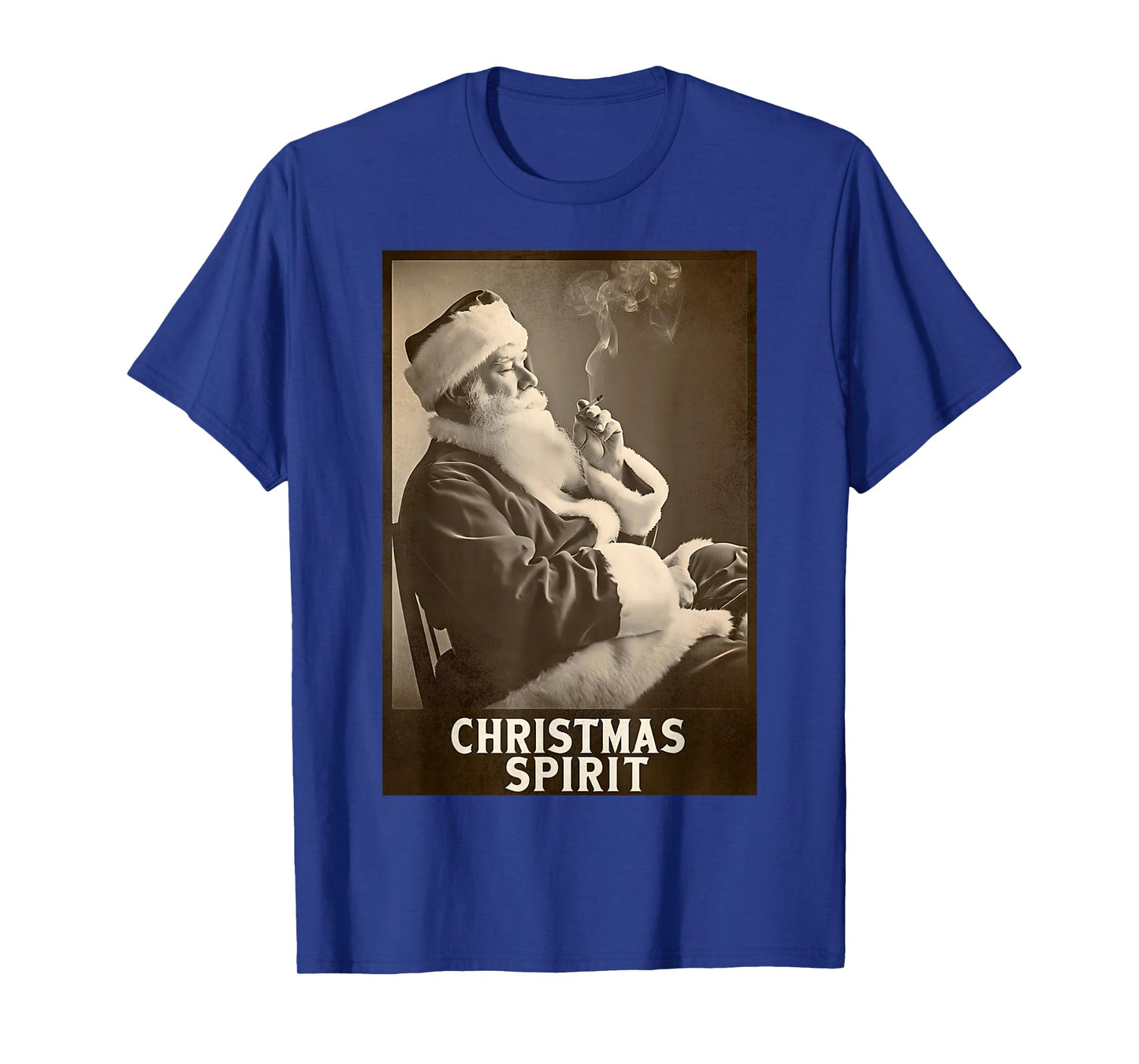 Vintage Funny Smoking Santa Claus Christmas Spirit Holiday T-Shirt