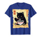 Kawaii Cat Eating Ramen Noodles Funny Anime Gift Girls Teens T-Shirt