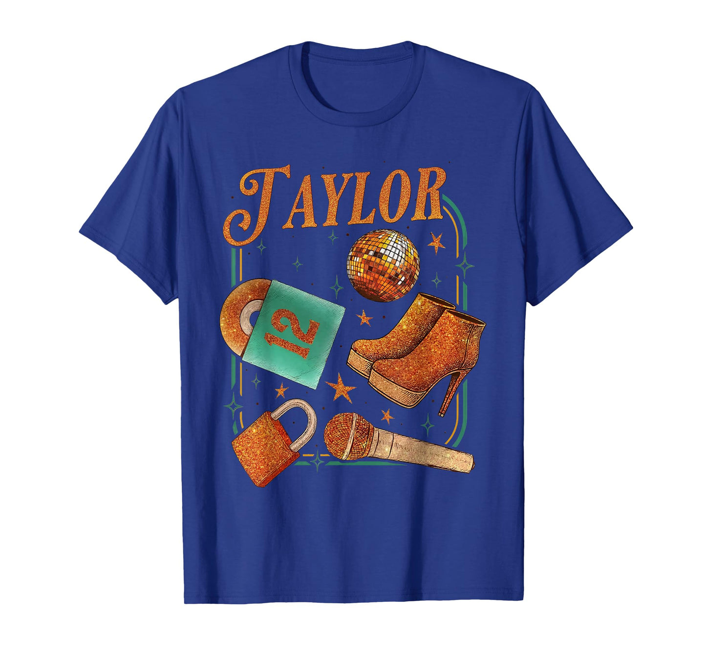 Girl Retro Taylor First Name Personalized Groovy 80's T-Shirt