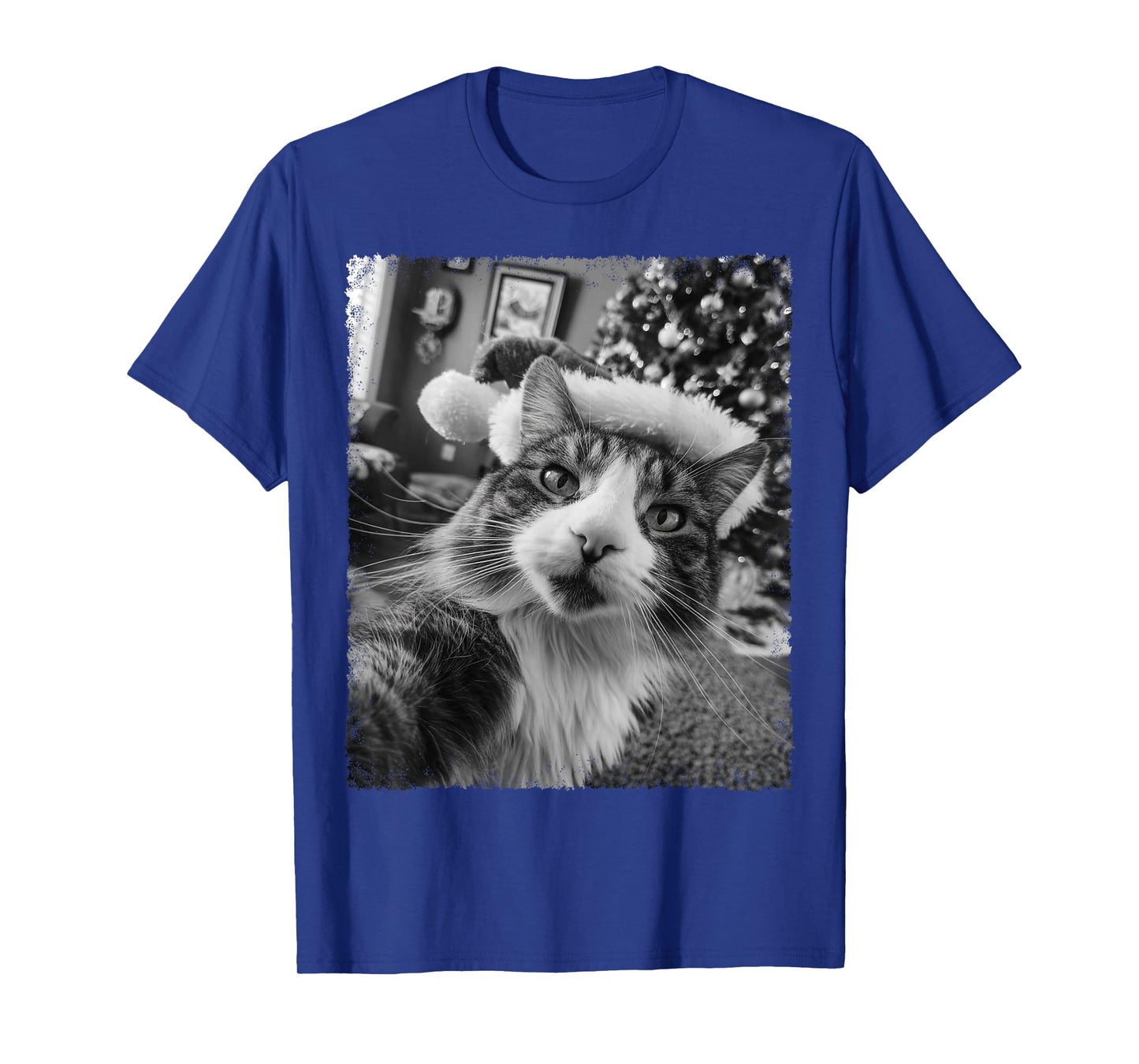 Funny Cat Selfie Christmas Tree T-Shirt