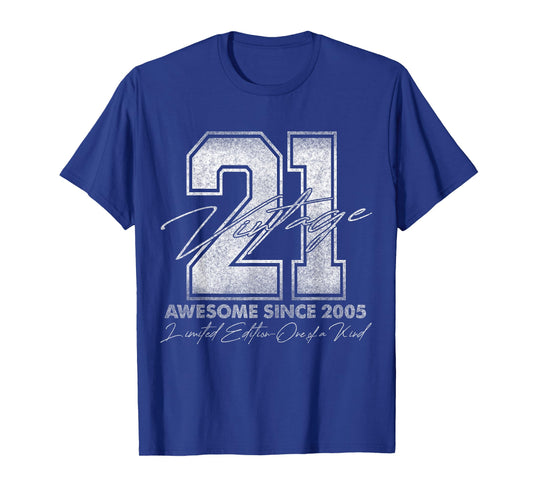 21 Year Old Gifts Vintage 2005 Limited Edition 21st Birthday T-Shirt