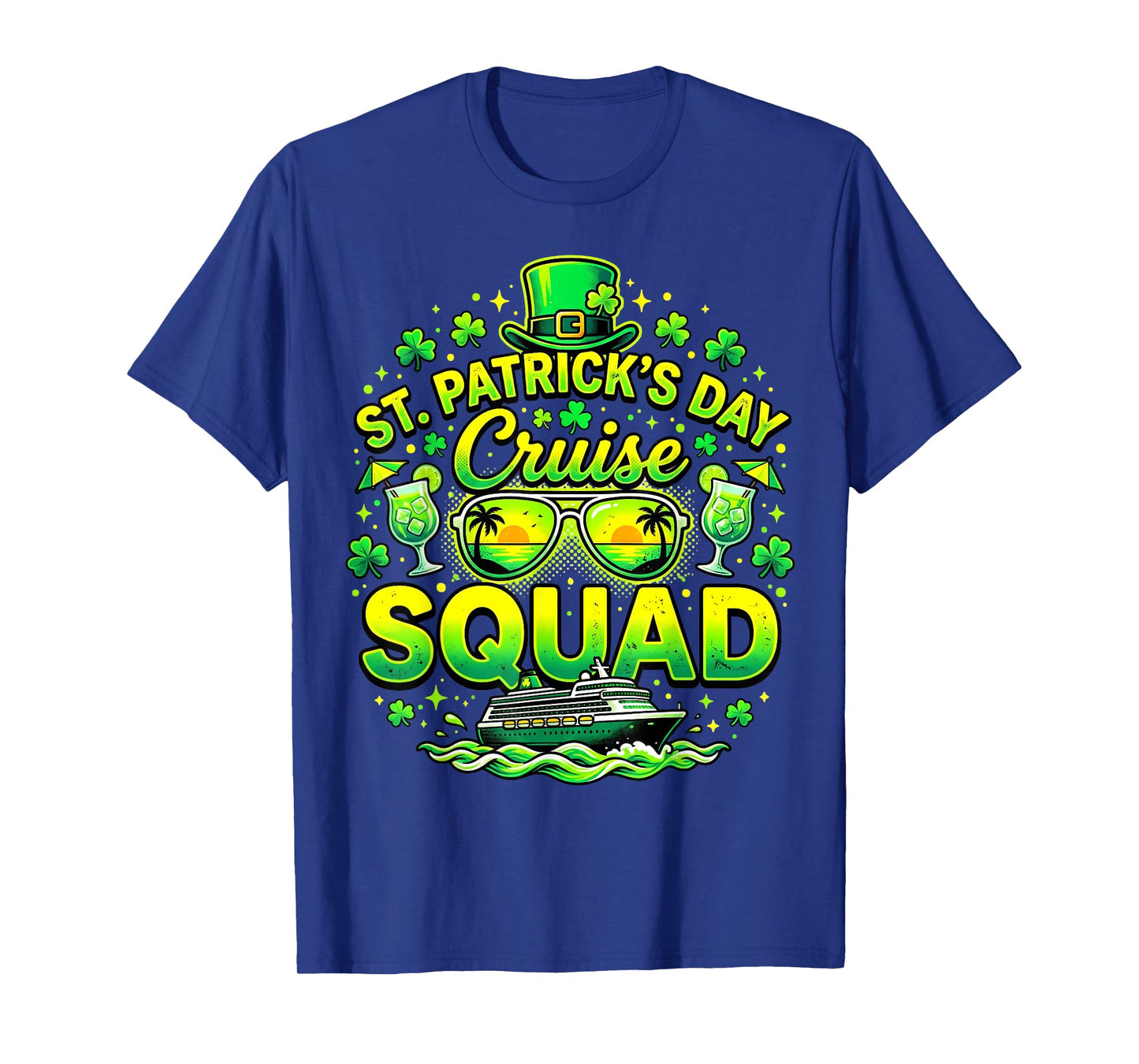 St Patrick's Day Cruise Squad Shamrock Family Matching Funny T-Shirt