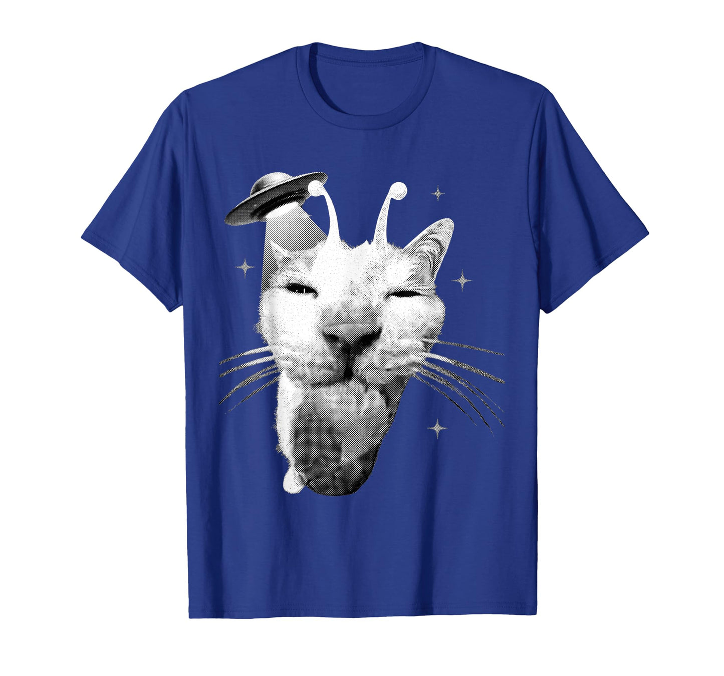 Y2K Alien Cat Meme UFO Retro Silly Cat Lover Vintage 90s Tee T-Shirt