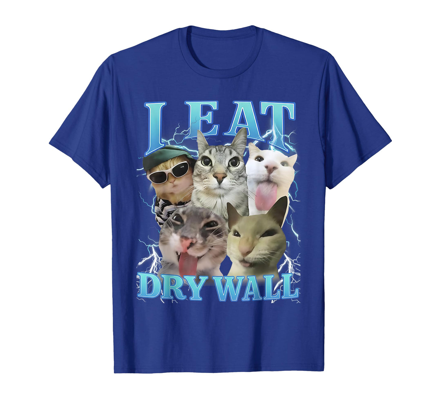I Eat Dry Wall Funny Cat Meme T-Shirt
