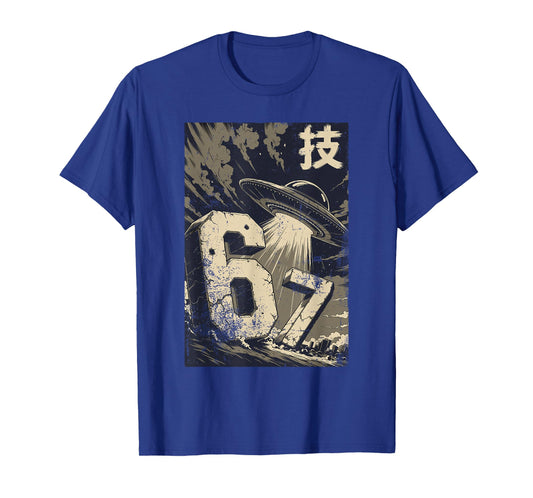 Alien Abduction 6 7 Meme UFO Alien Extraterrestrial Humor T-Shirt