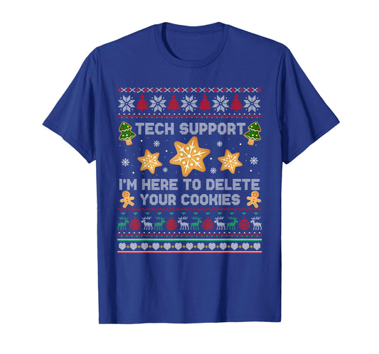 Christmas Tech Support Here to Delete Cookies Xmas Pajama T-Shirt