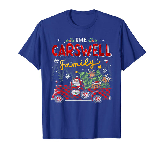 The Carswell Family Christmas Matching Pajamas Group Gift T-Shirt