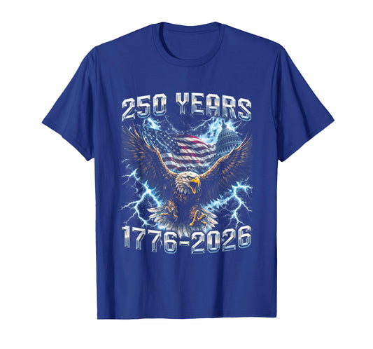 250th USA Anniversary American Flag and Eagle 1776-2026 T-Shirt