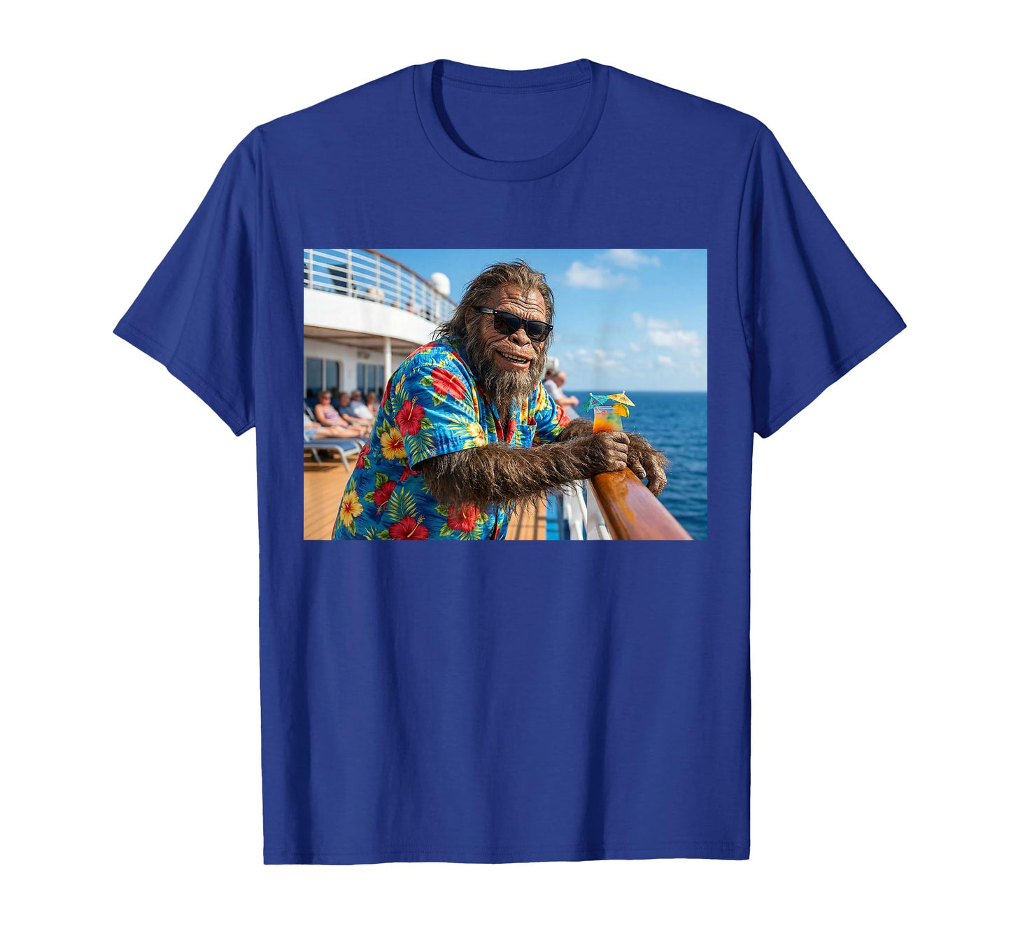 Funny Bigfoot Cruise Ship Vacation Mode Sasquatch T-Shirt