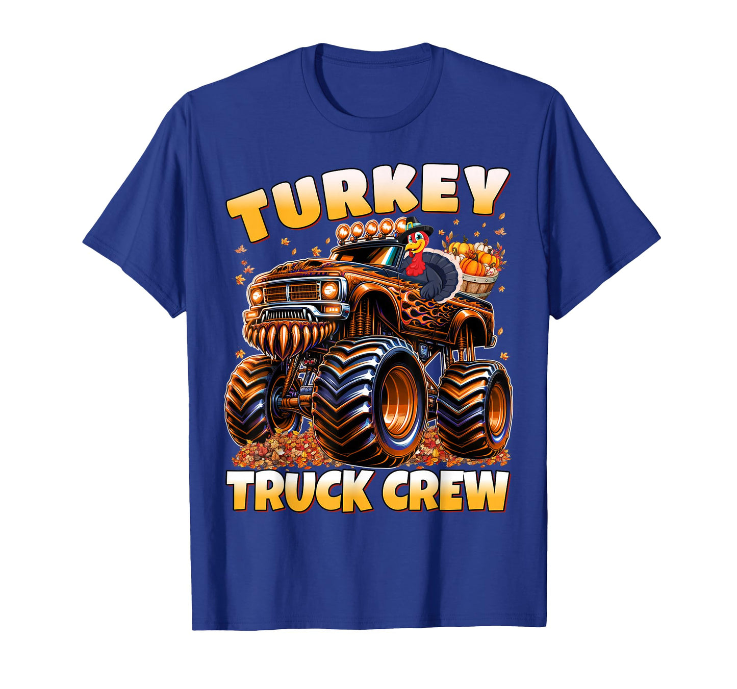 Turkey Truck Crew Monster Truck Thanksgiving Boys T-Shirt