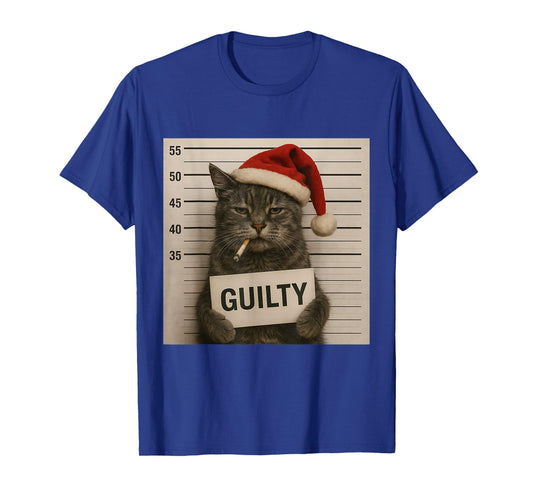 Cat Smoking Cigarette Christmas Funny Meme Cat T-Shirt