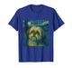 Shih Tzu Dog Art Starry Night Style Painting Dog Lovers T-Shirt