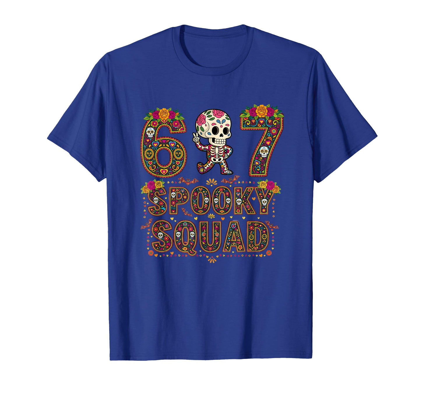 Matching Group Dia de Los Muertos Skeleton 67 Six Seven Meme T-Shirt