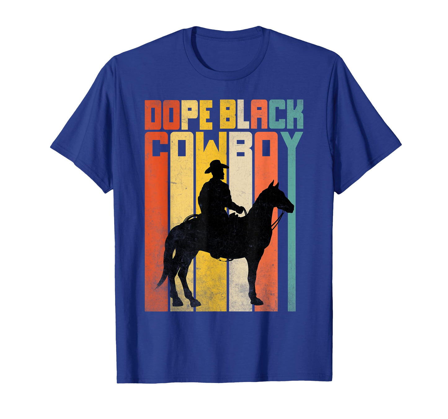 Dope Black Cowboy Melanin Black African Rodeo Western Men T-Shirt
