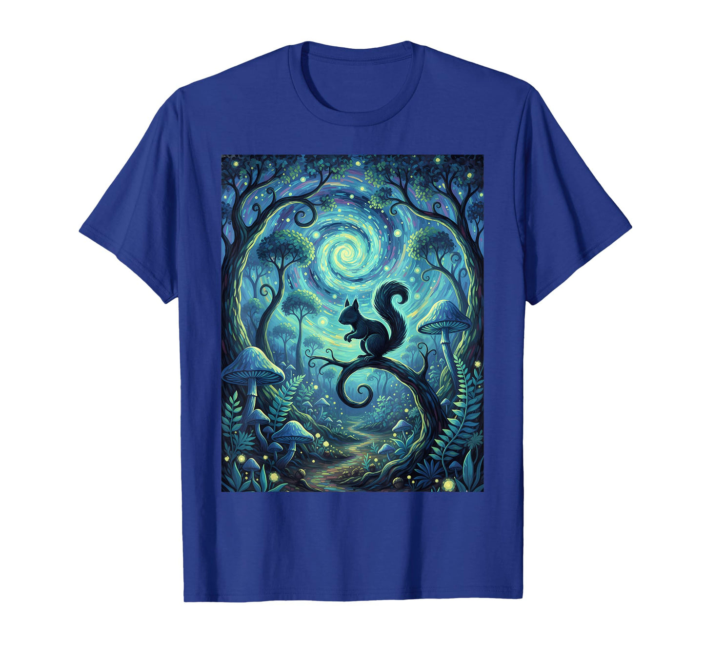 Cute Squirrel Jungle Shirt with Starry Sky Funny Animal Tee T-Shirt