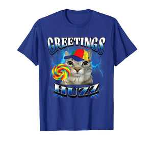 Greetings Huzz Funny Lollipop Cat Meme T-Shirt