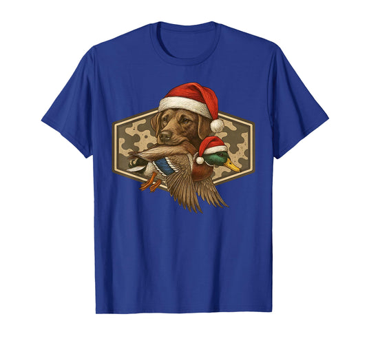Camo Duck Hunting Lab Dog Labrador Christmas Hunting Season T-Shirt