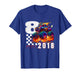 Kids 8th Birthday Truck Turning 8 Years Old Boy Born in 2018 T-Shirt