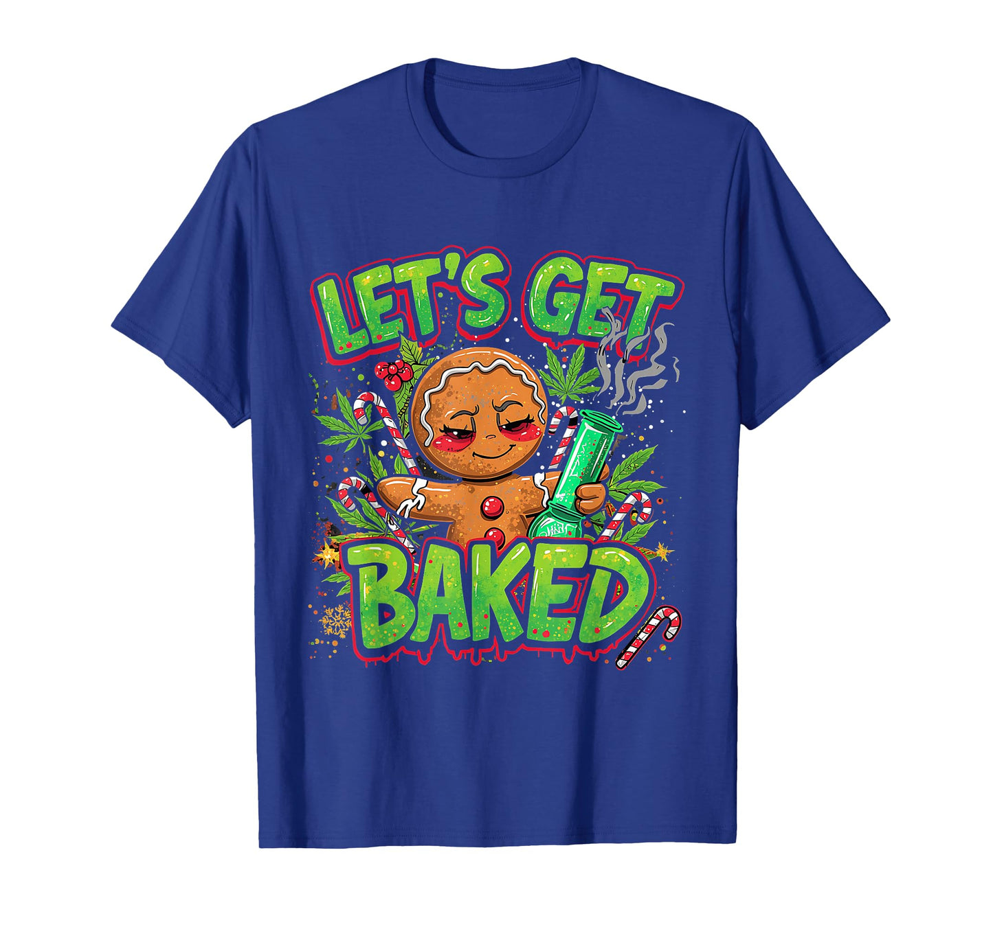 Let’s Get Baked Funny Gingerbread Christmas Design T-Shirt