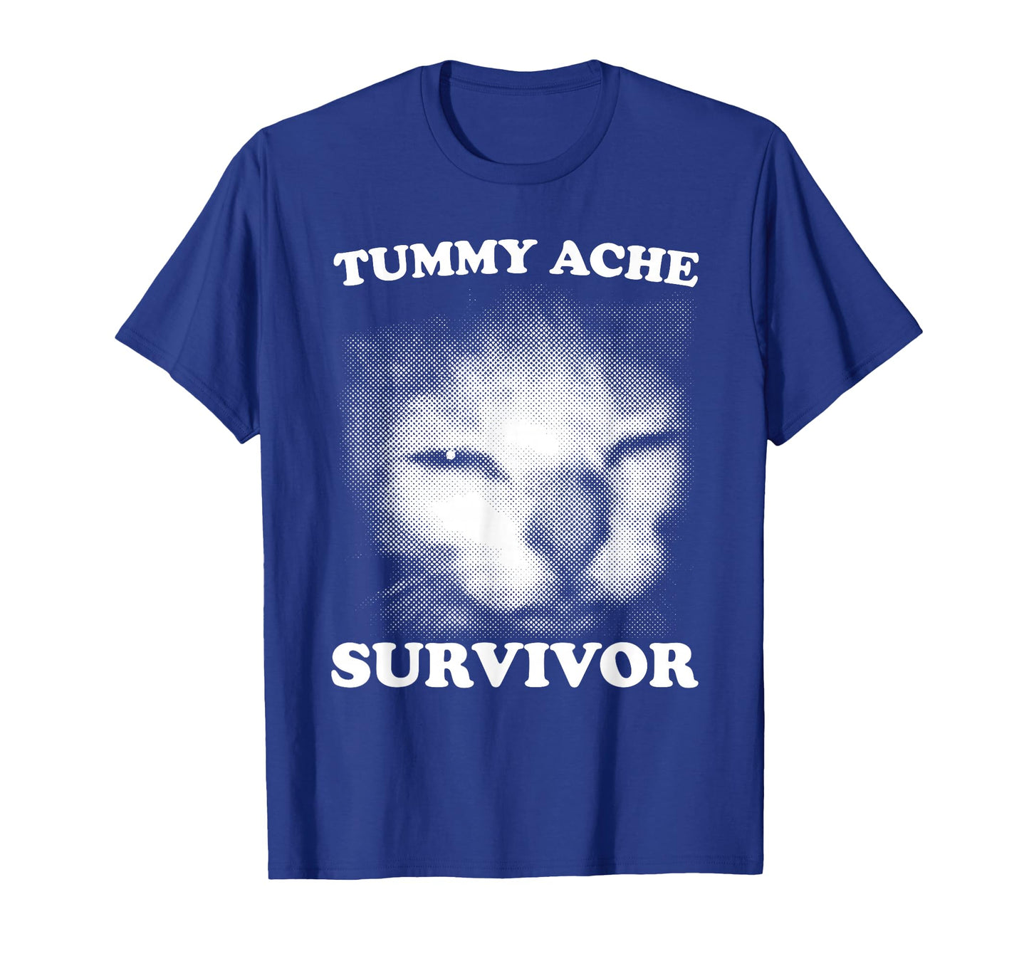 I Survived Today's Tummy Ache Survivor Funny Cat Meme T-Shirt