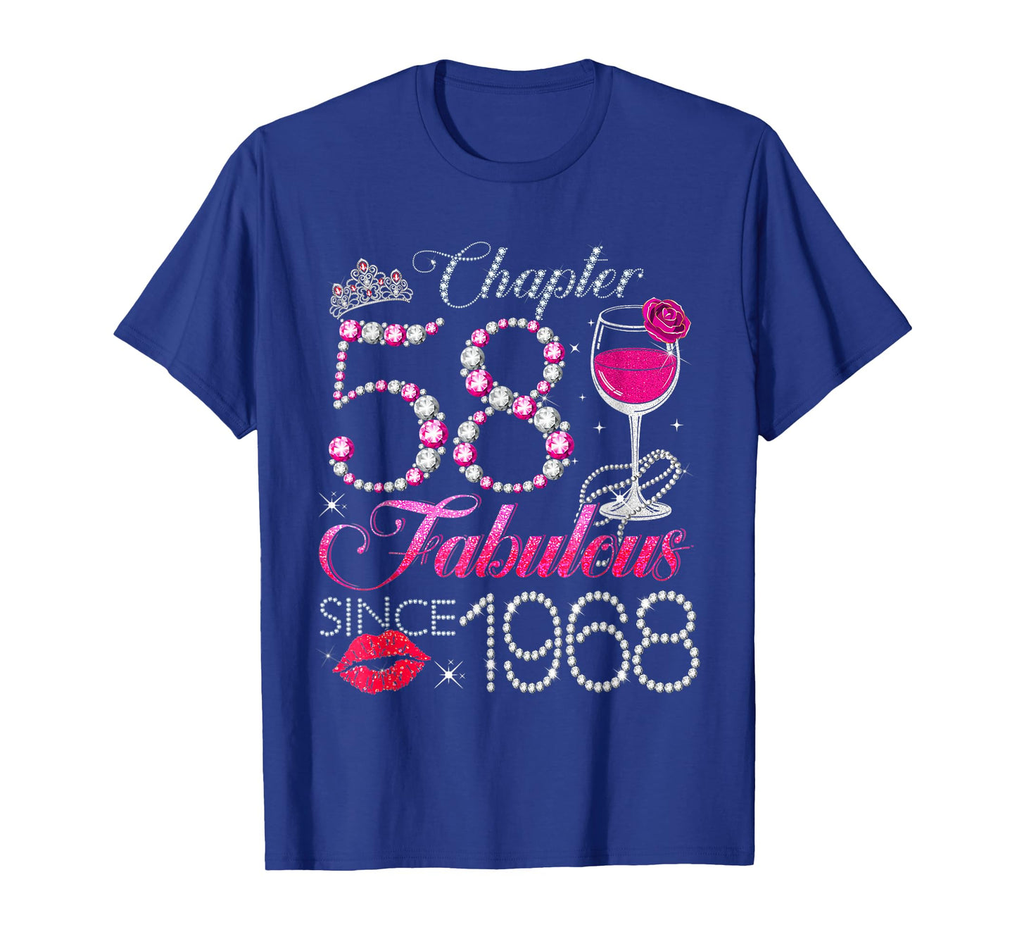 Chapter 58 Fabulous Since 1968 58th Birthday Queen Diamond T-Shirt