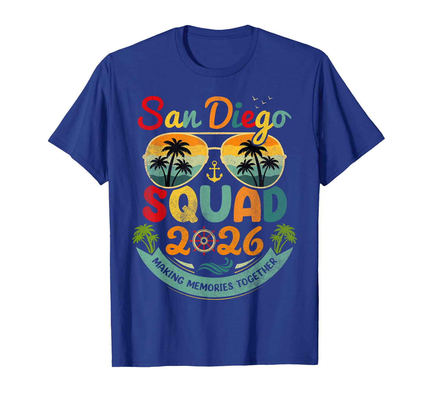 San Diego Squad 2026 Tropical Beach Vacation Vintage Group T-Shirt