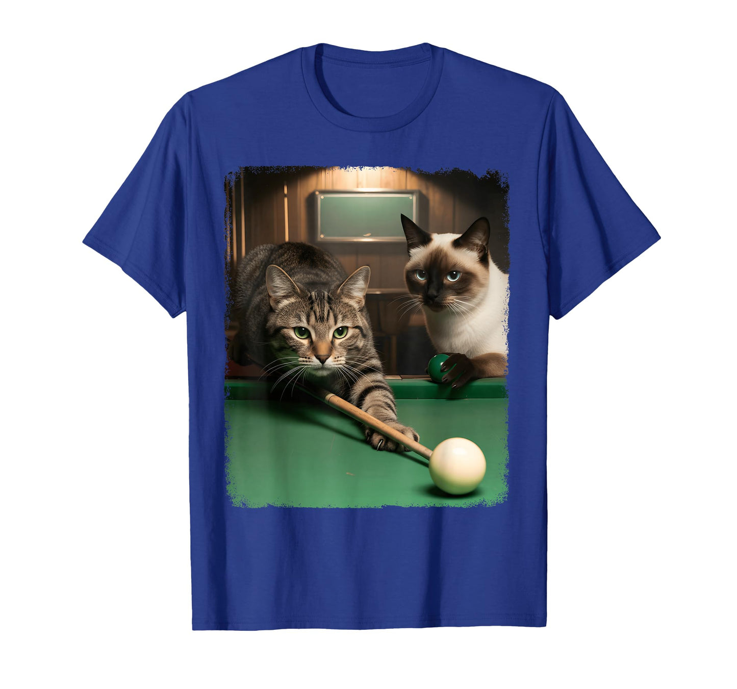 Funny Cats Kitten Pool Game Billiard Lover Art Design T-Shirt