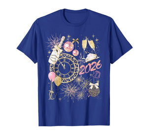 Happy New Year 2026 Elegant Champagne Celebration T-Shirt