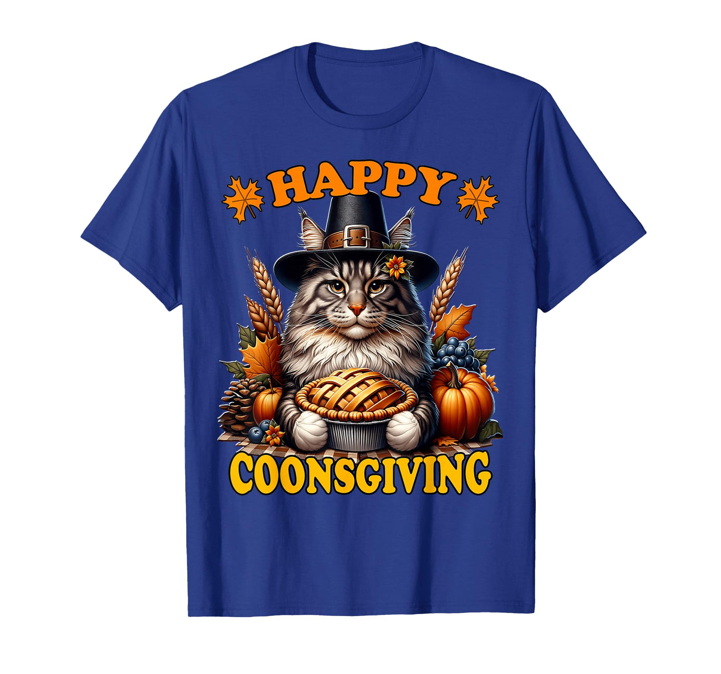 Thanksgiving Maine Coon Cat T-Shirt