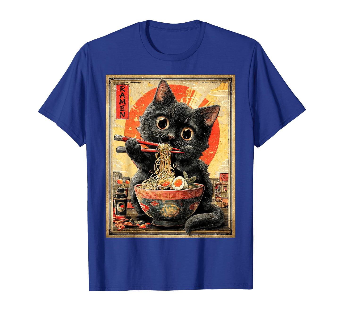 Funny Ramen Cat Noodle Lovers Anime Otaku T-Shirt