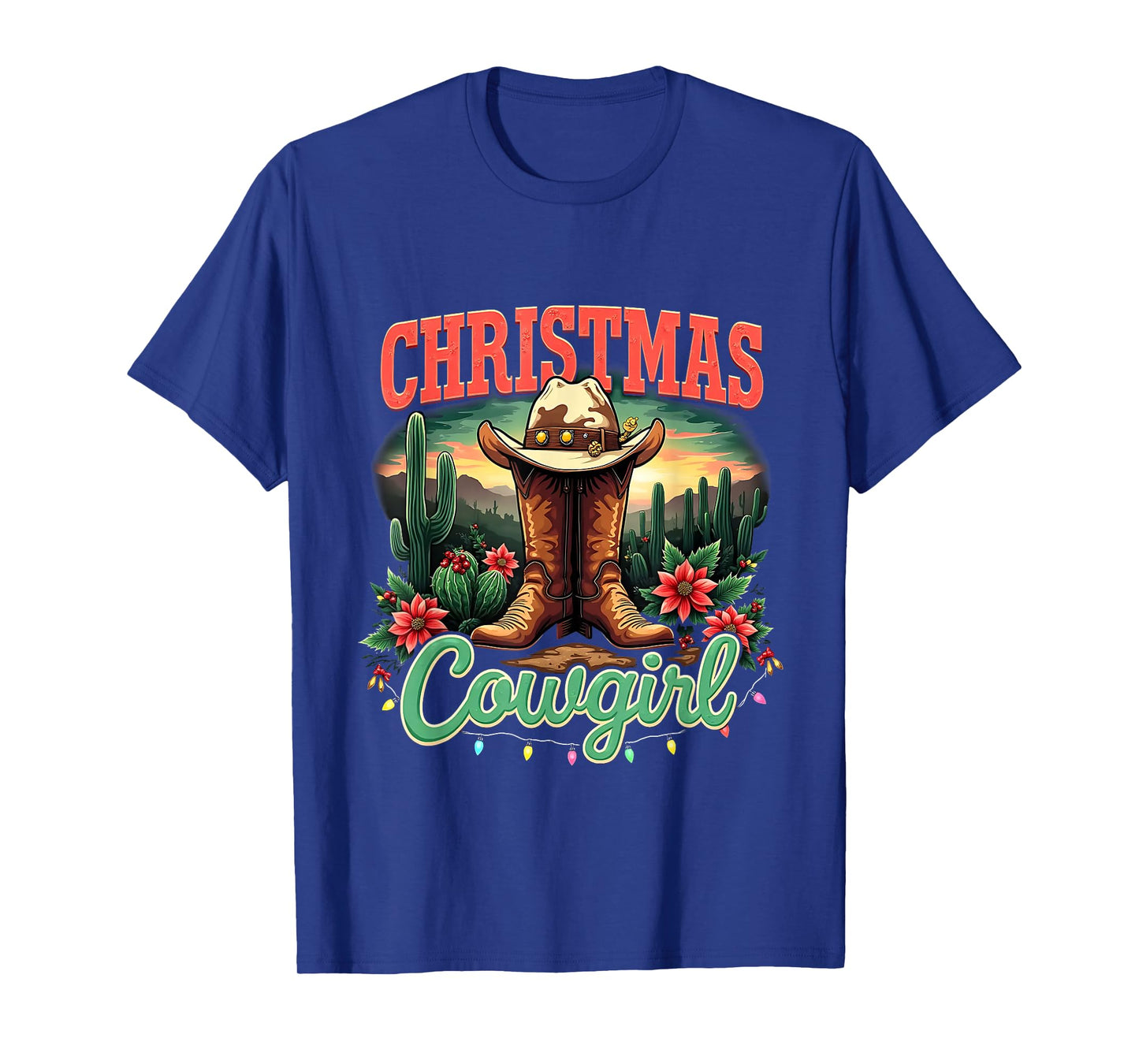 Cowgirl Let’s Go Girls Howdy Christmas Y'all Xmas Coquette T-Shirt