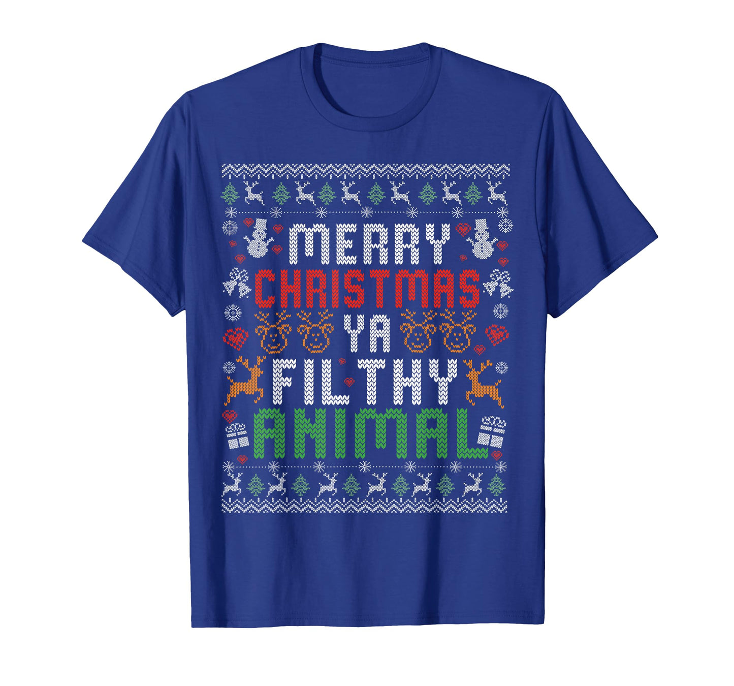 Merry Christmas Animal Filthy Ya Xmas Pajama Shirt Men Women T-Shirt