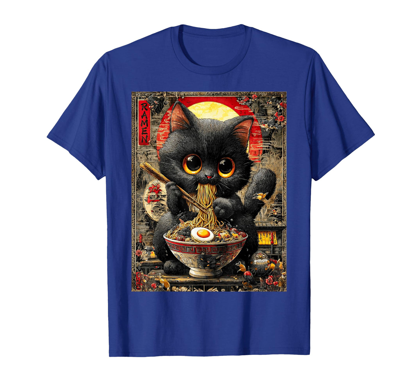 Funny Ramen Cat Noodle Lovers Anime Otaku T-Shirt