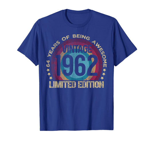 64 Year Old Gifts Vintage 1962 Limited Edition 64th Birthday T-Shirt