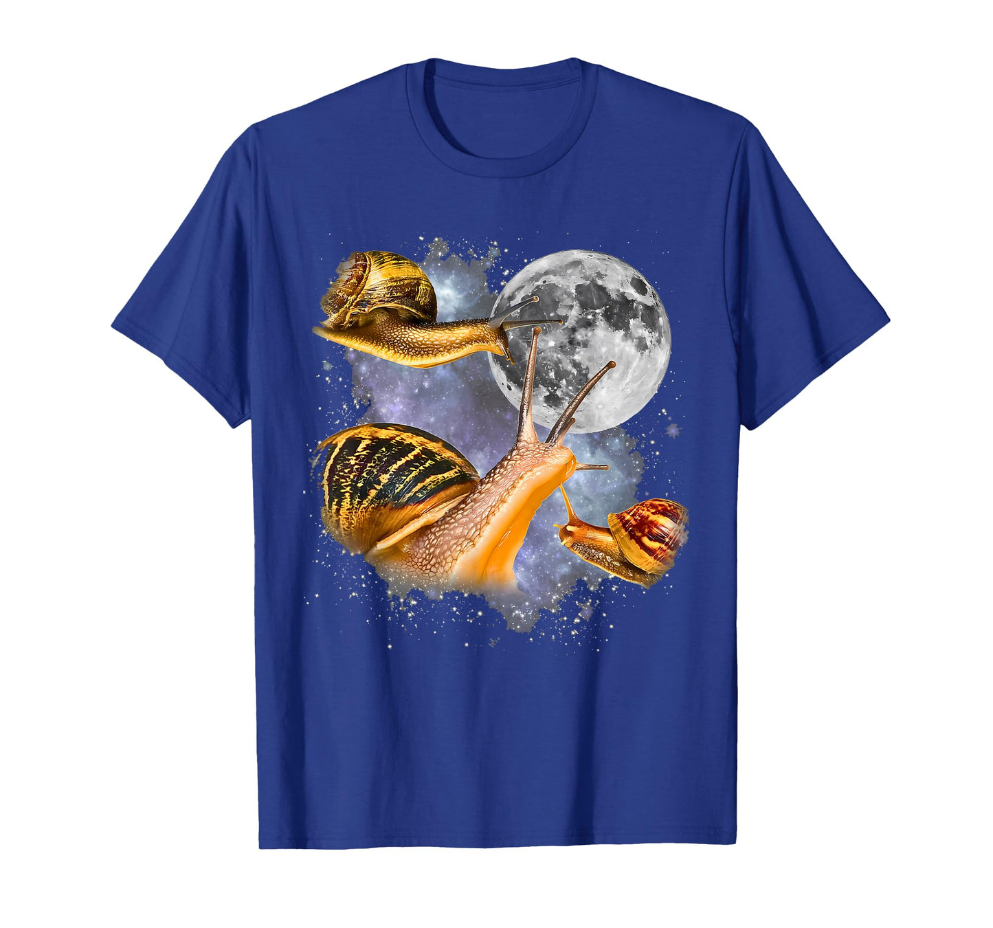 Vintage 90s Three Snail Howling at The Moon Animal Lovers T-Shirt