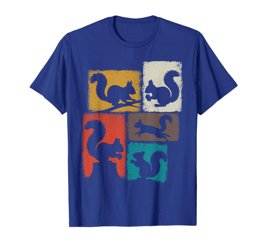 Squirrel Vintage Collage Nut Lover T-Shirt