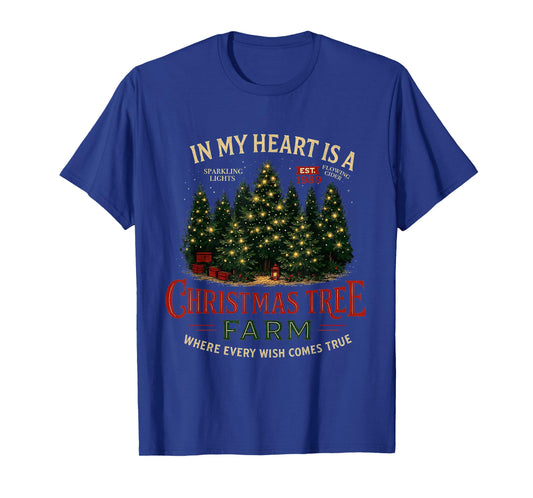 Christmas Tree Farm in My Heart Holiday Forest Gift T-Shirt