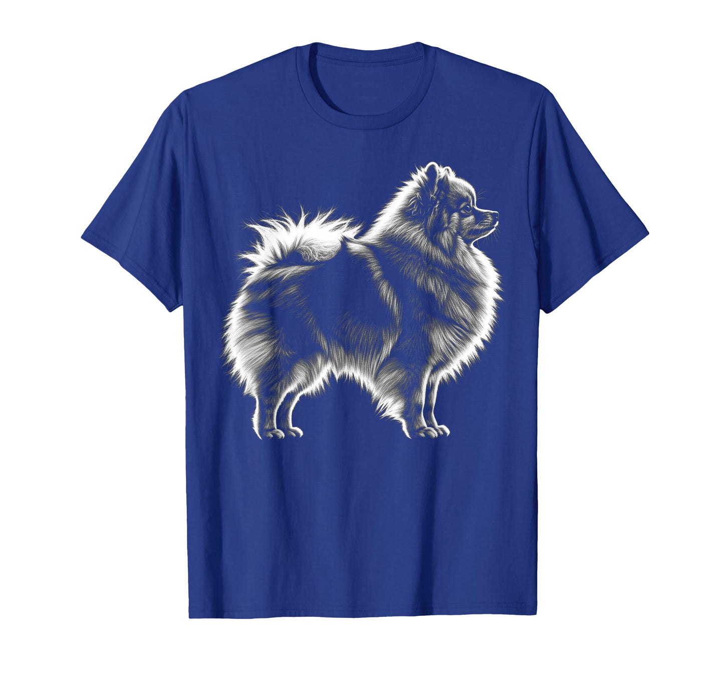 Retro Pomeranian Silhouette Cute Pomeranian Funny Dog Owner T-Shirt