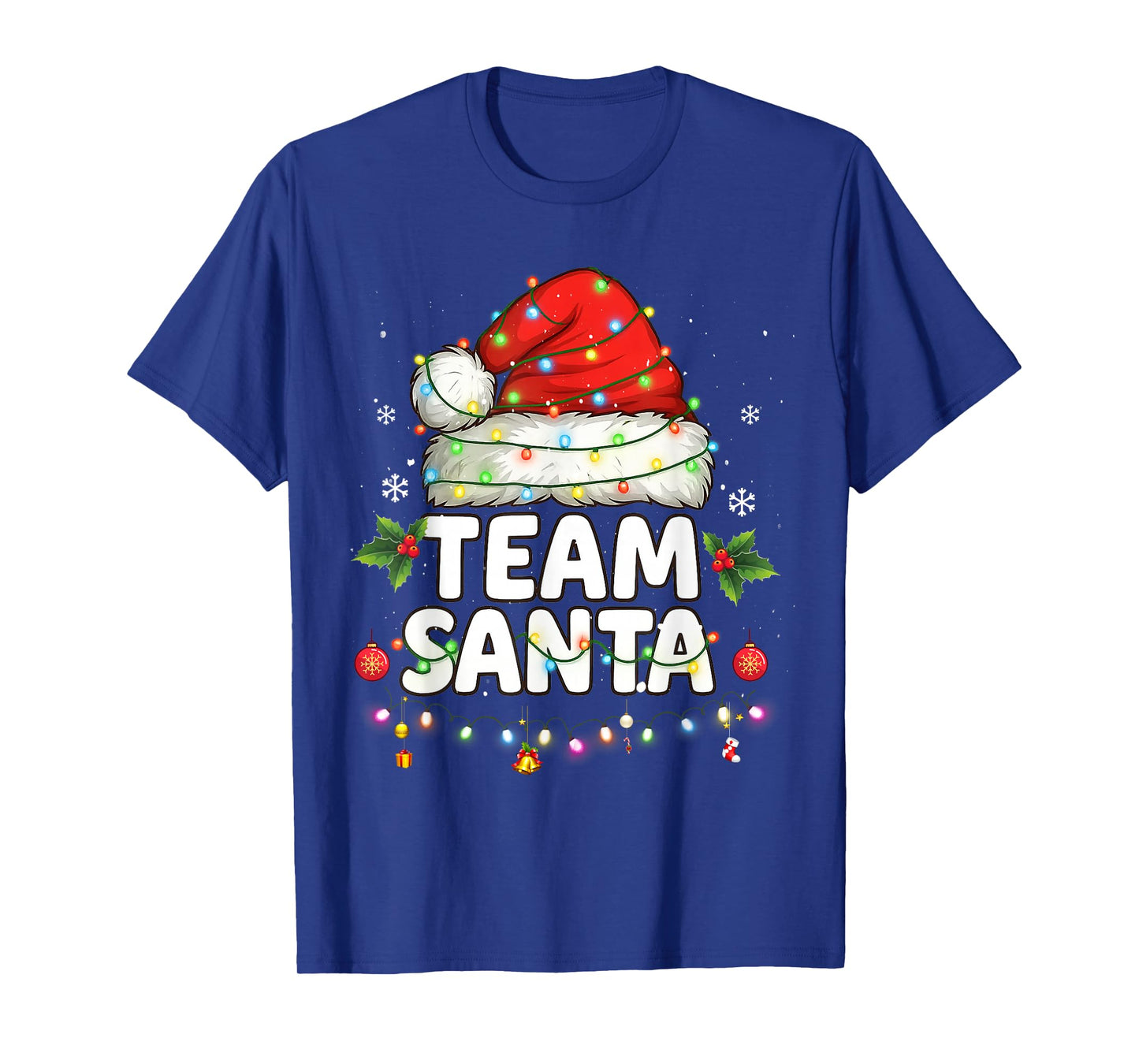 Team Santa Shirt Adult Kids Christmas Santa Squad Costume T-Shirt