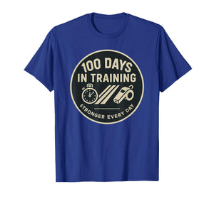100 Days in Training School Milestone Design for PE Teacher T-Shirt